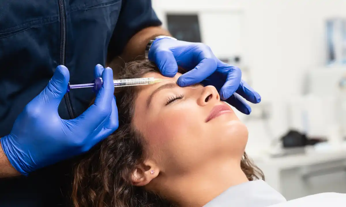 A woman take Injectable treatment in Cary, NC